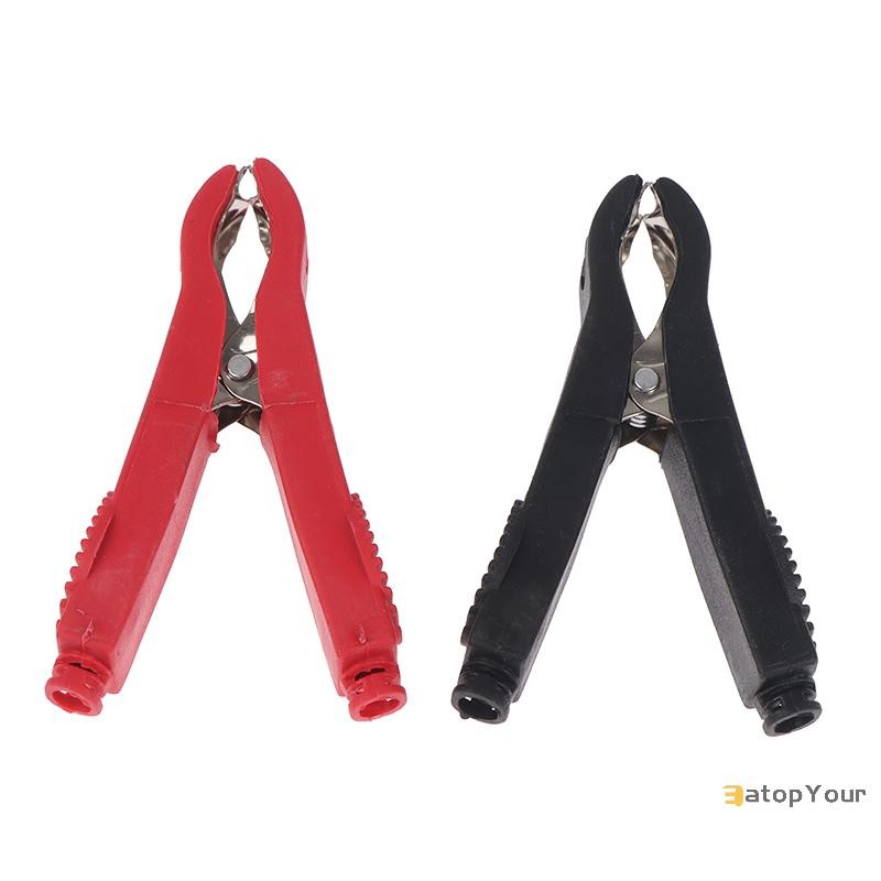 Eatopyour] 2PCS 30A คลิปจระเข้หุ้มฉนวนแรงดันไฟฟ้าต่ําลวดนําทดสอบจระเข้ Clamps ใหม่