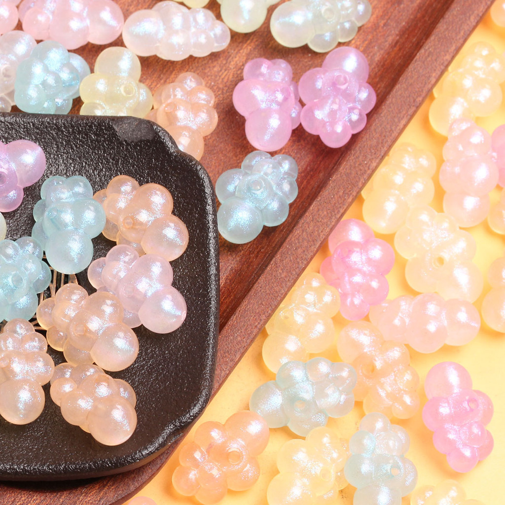 30pcs Cloud ลูกปัดหลวม Merman Shining Light อะคริลิค DIY สําหรับสร้อยข้อมือสร้อยคอแฟชั่น Handmade วัสดุ