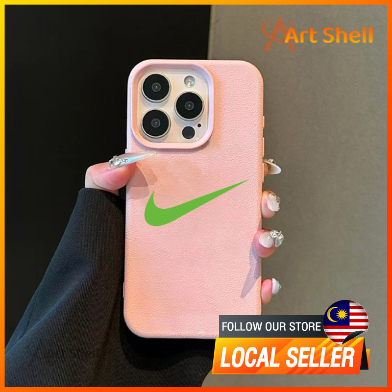เข้ากันได้กับ iphone 16 Pro Max เคสโทรศัพท์ big nike โลโก้สีเขียว 12 13 14 15 11 Pro Max ปลอก xr xs 