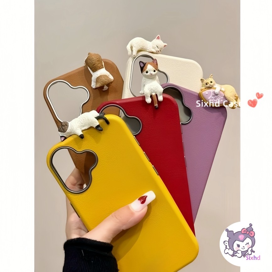 SAMSUNG สําหรับsamsung A15 A16 A12 A05s A50s A06 A13 A14 A35 A03s A55A50 A54 A04 A34 A33 A30s A53 A51 A73 A11 A02s S23 ฝาครอบโทรศัพท์หนังS3Dนุ่มINS