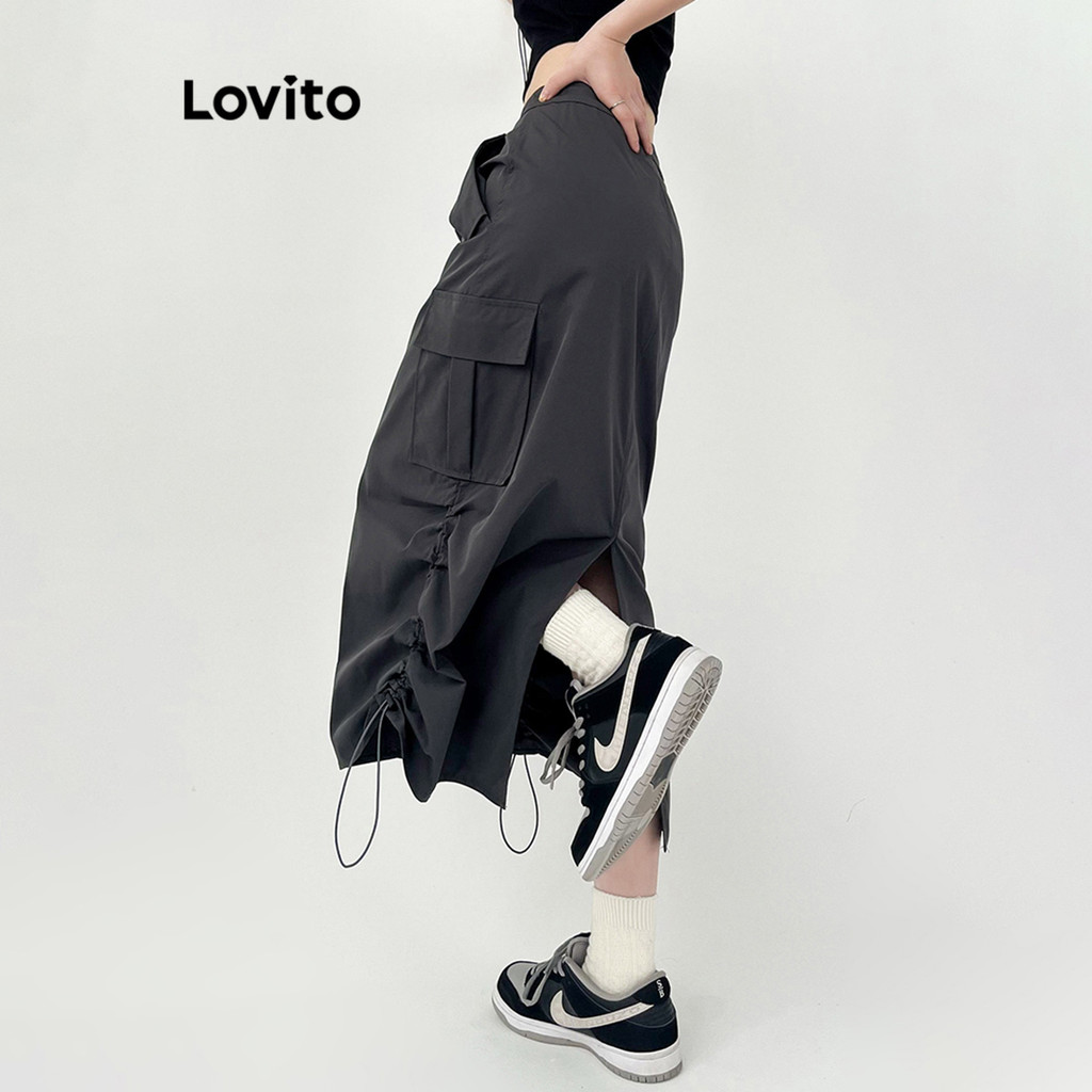 กระโปรงทํางานแบบรูดระบายผ้าแห้งไวรุ่น NS18-AUG23-B-SKNS18AX047