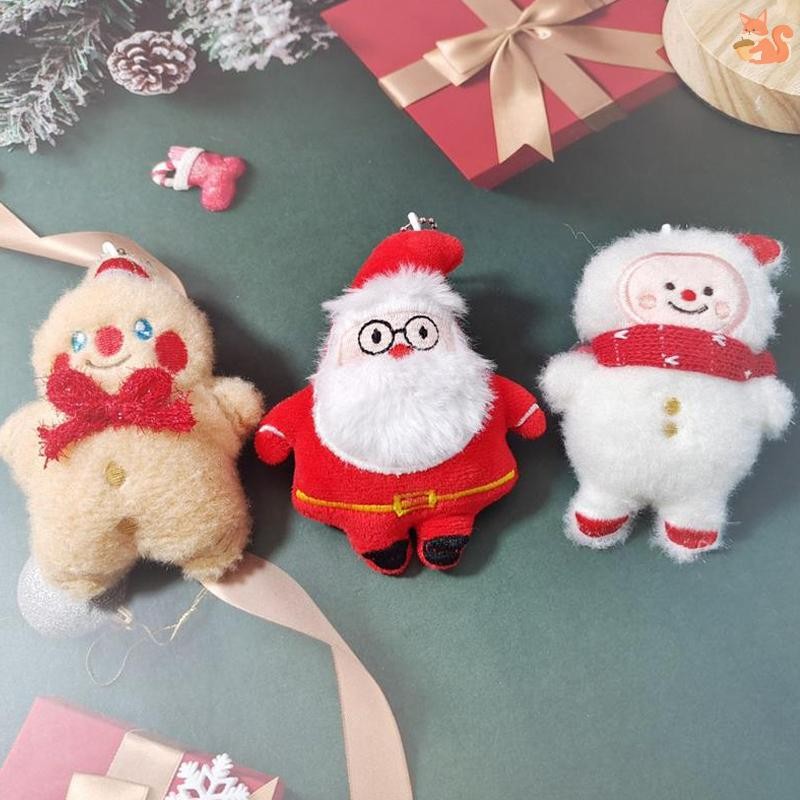 [BI] น่ารักซานตาคลอส Snowman Gingerbread Man ตุ๊กตาตุ๊กตาเครื่องประดับต้นคริสต์มาสกระเป๋าจี้บ้าน Xmas ปีใหม่พรรคตกแต่งของขวัญ TH