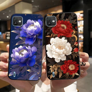 ดอกไม้หินอ่อนหรูหราสําหรับ Wiko Y81 / Y82 กรณีแมวน่ารักปลอกซิลิโคนอ่อนนุ่มกันกระแทกสําหรับ Wiko Y81 / Y82 เคสโทรศัพท์กันชน