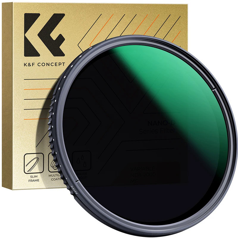 K&F Concept ND8-ND2000 ND Filter Camera Lense Variable Neutral Density Multi-Resistant Coating 49mm 
