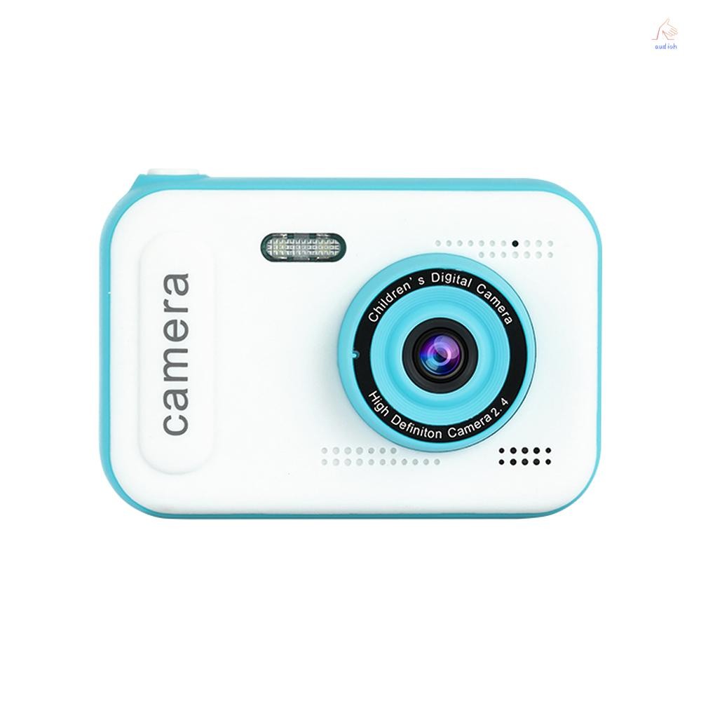 A2ho) 1080P Mini Kids Digital Camera กล้องวิดีโอดิจิตอลสําหรับเด็ก Dual Lens 2.4 นิ้วหน้าจอ IPS แบตเ