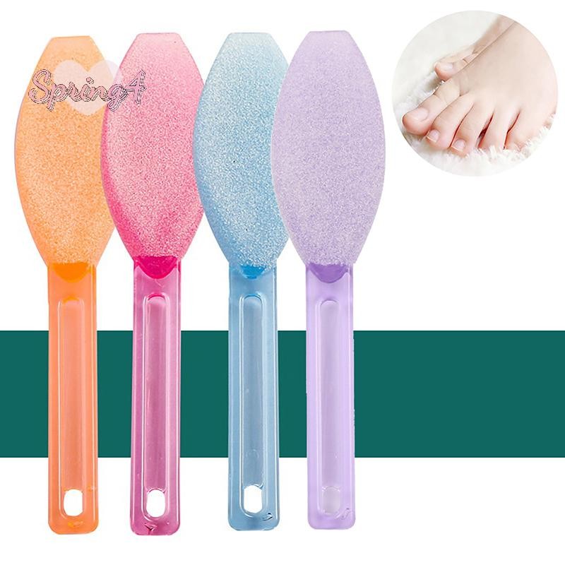 <Spring4> สองด้านแฟ้มเท้า Rasp Pedicure เครื่องมือ Dead Skin แคลลัส Remover พลาสติก Handle Scrubber แปรงฟุต Care เครื่องมือ Pedicure เครื่องมือ Nice