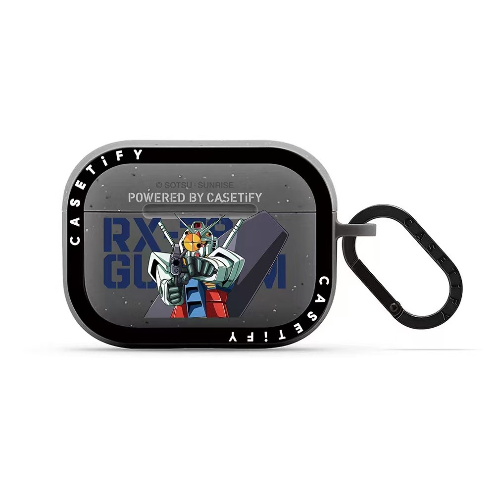 Caseti GUNDAM สําหรับ AirPods 3 4 Pro 1 2 AirPods4 หูฟังบลูทูธ Bounce Full Body กันกระแทกป้องกันหูฟังฝาครอบ