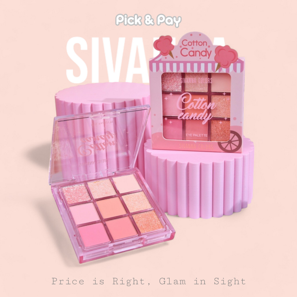 Sivanna Colors ซีเวนน่า คอตตอน แคนดี้ อาย พาเลทท์ 9 เฉดสี Catton Candy Eye Palette  (HF660)