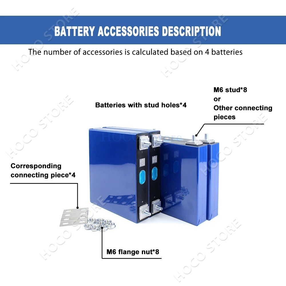 Lifepo4 battery 3.2V50ah แบตลิเธียมฟอสเฟต50ah แบตเตอรี่ลิเธียม 12v 50ah แหล่งจ่ายไฟพลังงานแสงอาทิตย์
