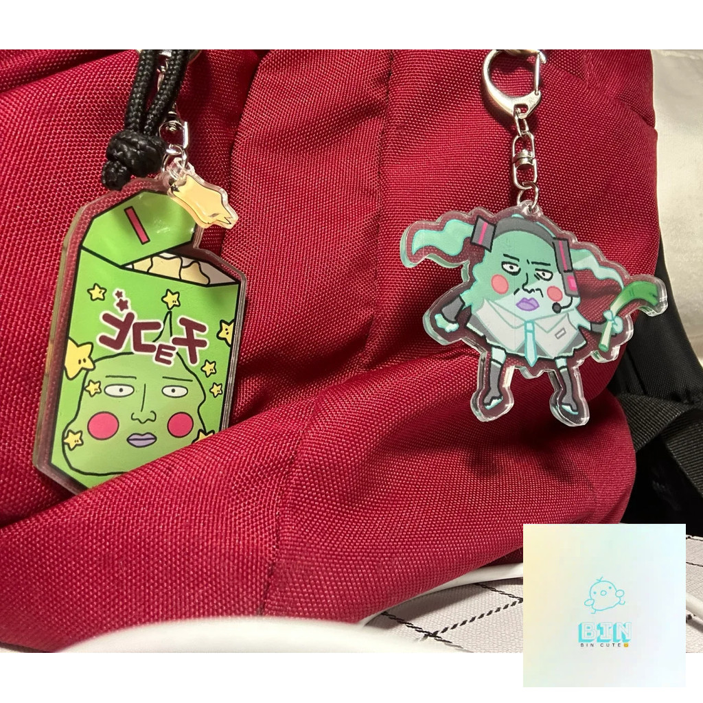 Mob Psycho อะนิเมะพวงกุญแจผู้หญิง Ekubo Miku อะคริลิค Key Chain ตลก Man พวงกุญแจ BagEasy จี้
