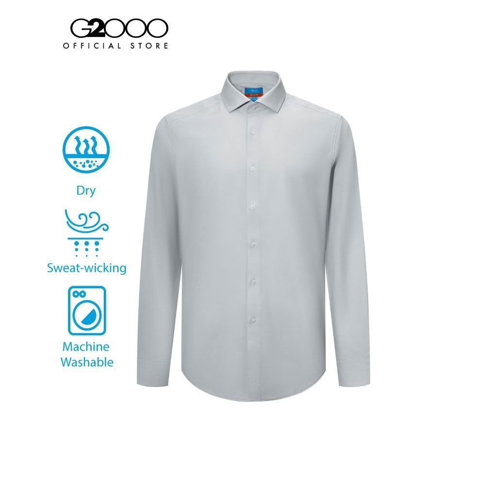 G2000 เสื้อเชิ้ตแขนยาวแบบทางการสำหรับผู้ชาย ทรง Smart Fit รุ่น 2612256292 GREY