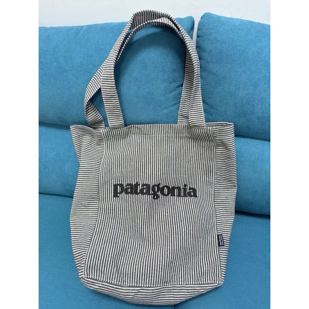 Patagonia Tote Bag กระเป๋าสะพายผ้าแคนวาสความจุขนาดใหญ่ทุกการแข่งขัน