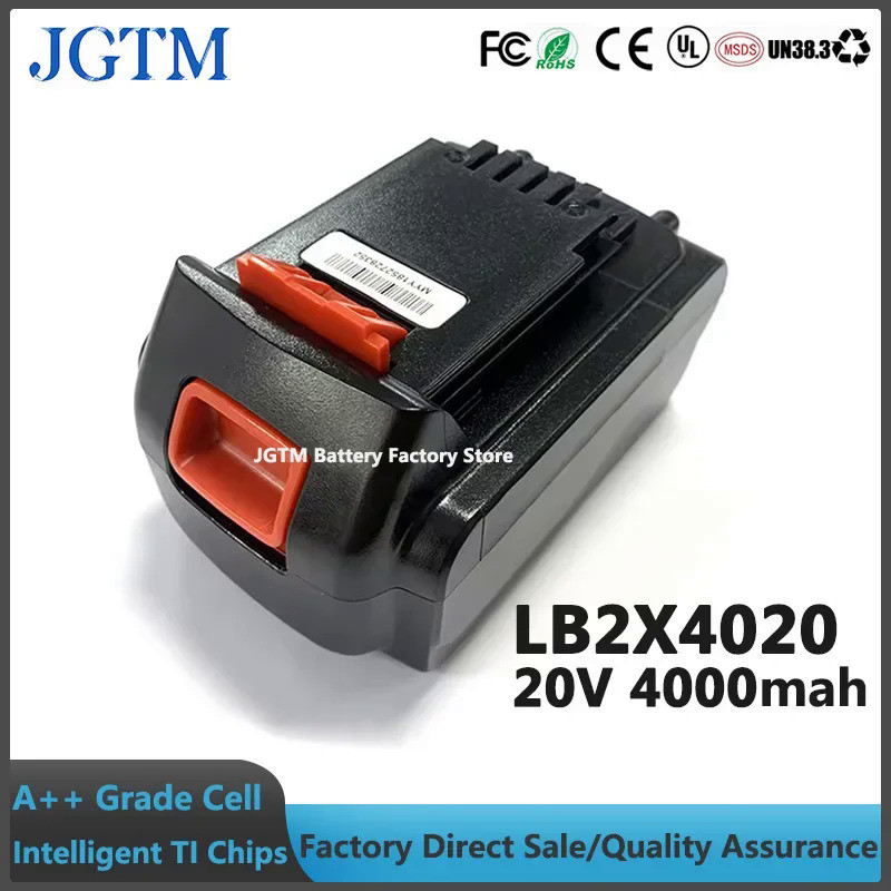 JGTM Lbxr20 20 Volt Max Battery Replace For Black Decker 20v Lithium Battery Lb20 Lbx20 Lbxr2020 Lbx