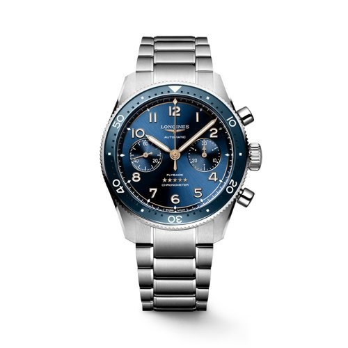มือสอง 99 ใหม่ LONGINES/Longines Men's Silver Stainless Steel Strap Blue Dial Automatic Watch