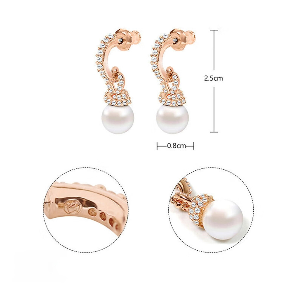 🚚ต่างหูเงินแท้ 925 Swarovsk Originally earring ต่างหู ✨ สไตล์เกาหลี น้ำหนักเบา+ส่งด่วน - รูปที่ 2