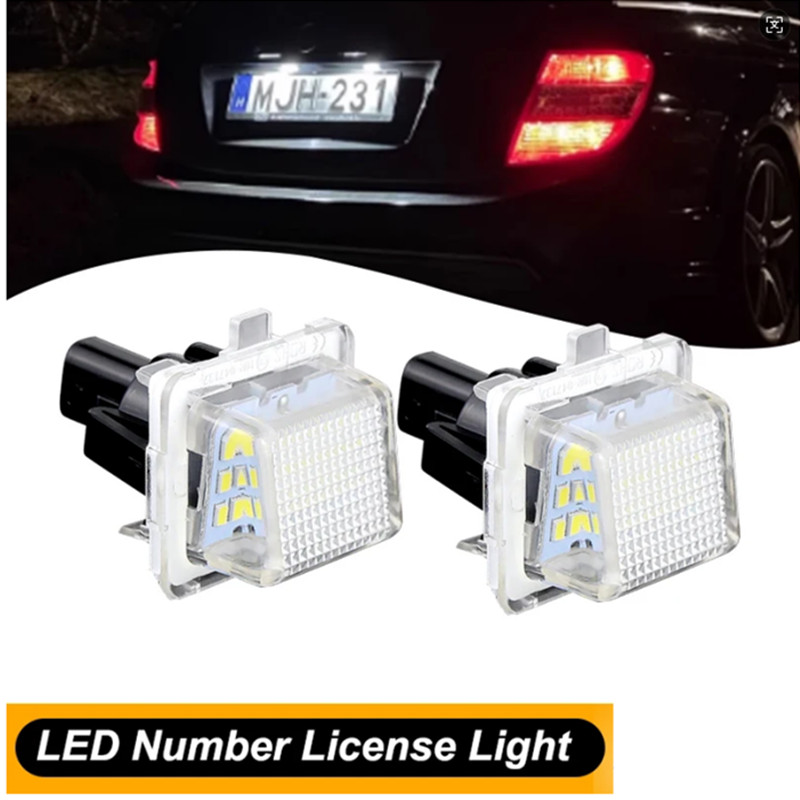 ไฟป้ายทะเบียน LED สําหรับ Benz CLA W205 W204 W216 W218 W212 W221 W222 W231 C117 W166 R172 C204 S204