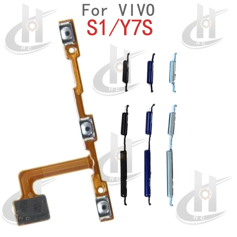 สําหรับ Vivo S1 / Y7S 1907 V1907 V1913A ระดับเสียงด้านข้างปุ่ม Flex Cable Keys ปุ่มปิดระดับเสียงปุ่มขึ้นและลงด้านข้างเปลี่ยนส่วน