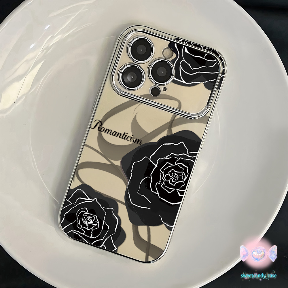 เคสอ่อนพรีเมี่ยม ดอกกุหลาบแฟชั่นล่าสุด iPhone 13 12 7Plus 14 15 11 16 Pro Max 8Plus X XR XS Max เคสไ