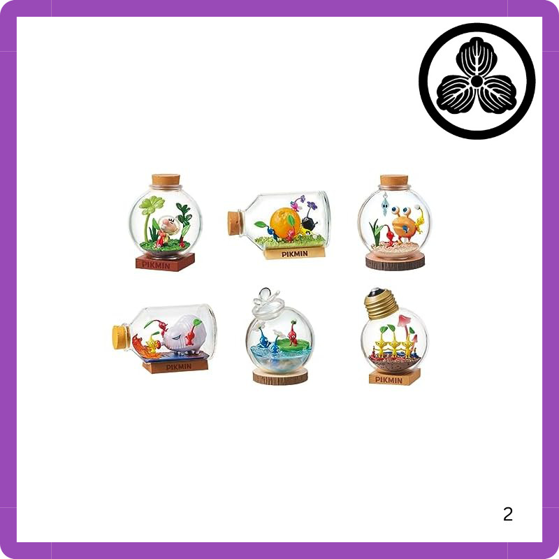 Re-Ment PVC Pikmin Terrarium Collection BOX Product, 6 Types, 6 Pieces Included, Approximately H80×W