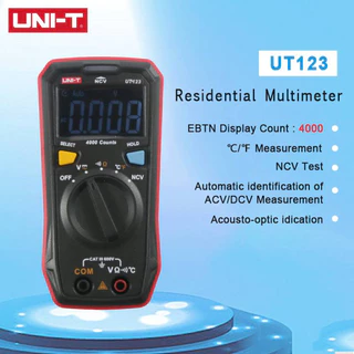 UNI-T UT123 ดิจิตอลมัลติมิเตอร์ เหมาะสำหรับเป็นเครื่องมือประจำบ้าน วัดอุณหภูมืได้ด้วย