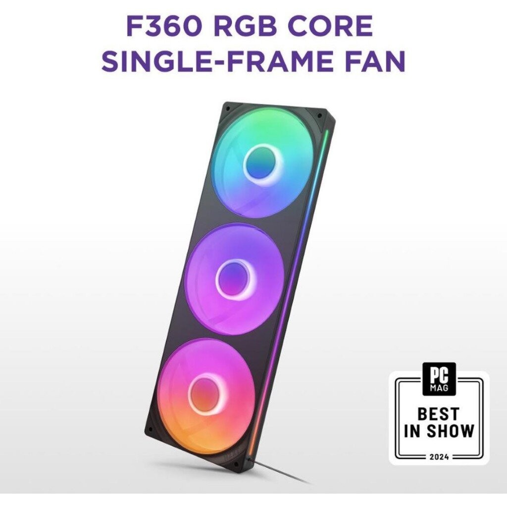 NZXT F360 RGB CORE 360mm Single-Frame RGB Fan : RF-U36HF-B1/RF-U36HF-W1