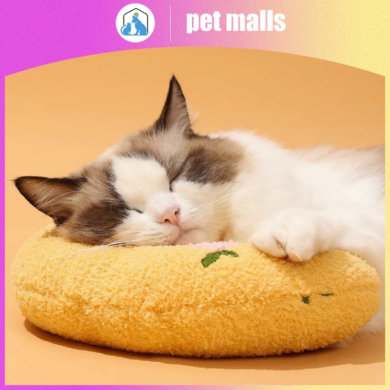 PET MALLS หมอนผ้าฝ้าย แบบนิ่ม แบบพกพา สะดวกสบาย ทําความสะอาดง่าย สําหรับสัตว์เลี้ยง สุนัข แมว