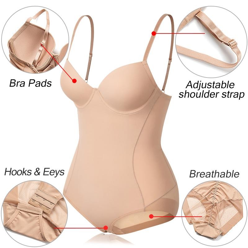 One-piece Shapewear ชุดบอดี้สูทเสื้อกั๊กในตัว Bra Camisole Tops Tummy Control ชุดชั้นในสําหรับผู้หญิง