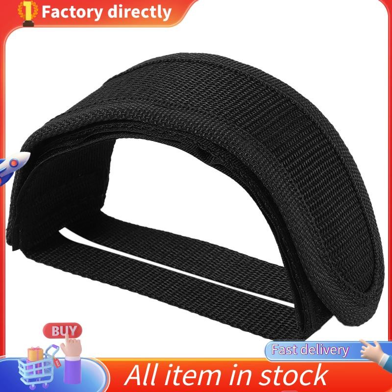 Fixed Gear Fixie BMX จักรยานจักรยาน Anti-slip สายรัดกาวคู่เหยียบคลิปเข็มขัดสีดํา