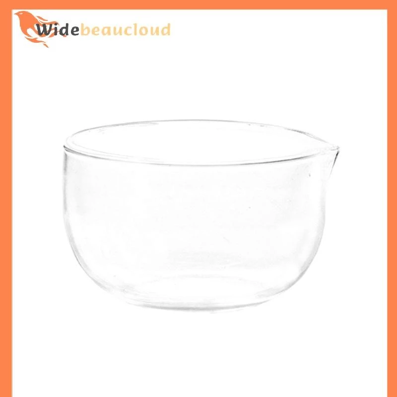 Widebeaucloud 350/600ml ชามชาโปร่งใสพร้อม Spout Double Layer ชามมัทฉะญี่ปุ่นทนความร้อนสลัดชามผสมไมโครเวฟได้