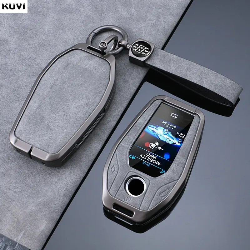 Alloy leather remote car key cover case shell for BMW X3 G01 G31 X5 G05 X4 G02 G30 G32 i8 X7 M5X F20