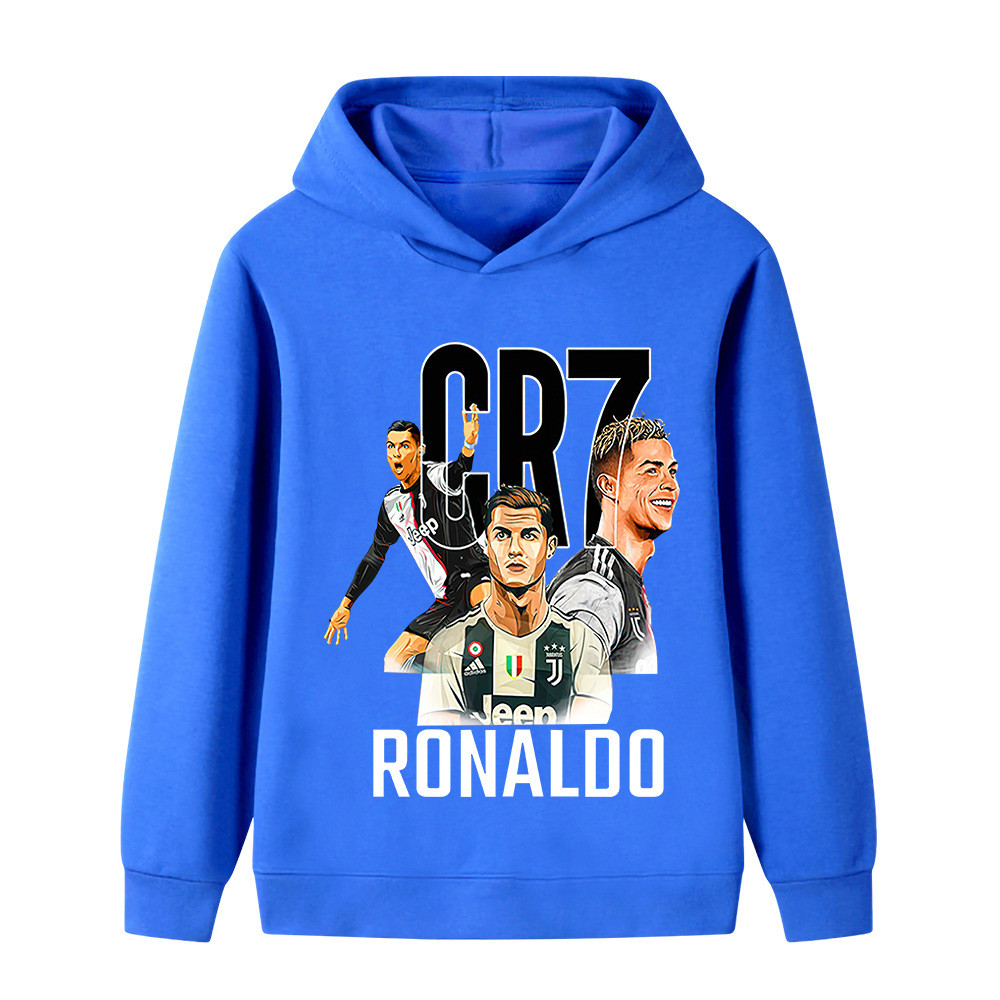 Unisex Ronaldo Football Hoodies ชุดฟุตบอลเด็กแฟชั่นเสื้อลําลอง