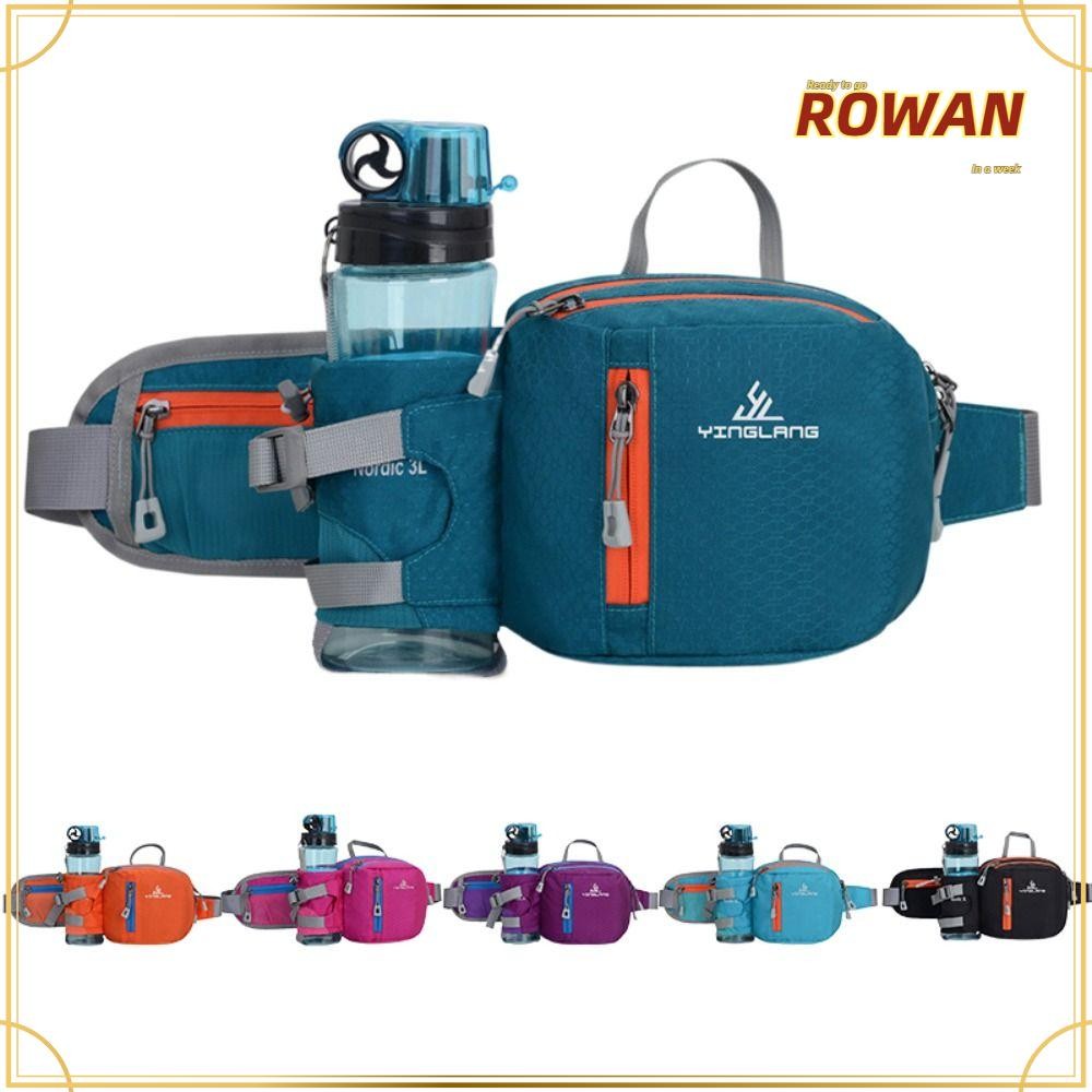ROWANS กระเป๋าคาดเอว, กระเป๋าวิ่งไนลอนน้ําหนักเบา, แฟชั่นขี่ขี่จักรยานกระเป๋าโทรศัพท์ยิมกีฬาฟิตเนสขวดน้ํากระเป๋ากลางแจ้งมาราธอน Fanny เอวแพ็ค