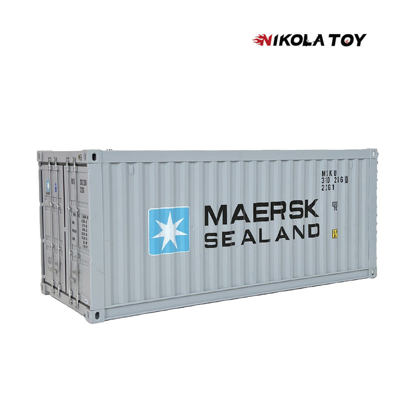 [ในสต็อก] NIKOLATOY ขนาดใหญ่ MAERSK Maersk ตู้คอนเทนเนอร์ของเล่นตู้โชว์ที่มีแสง