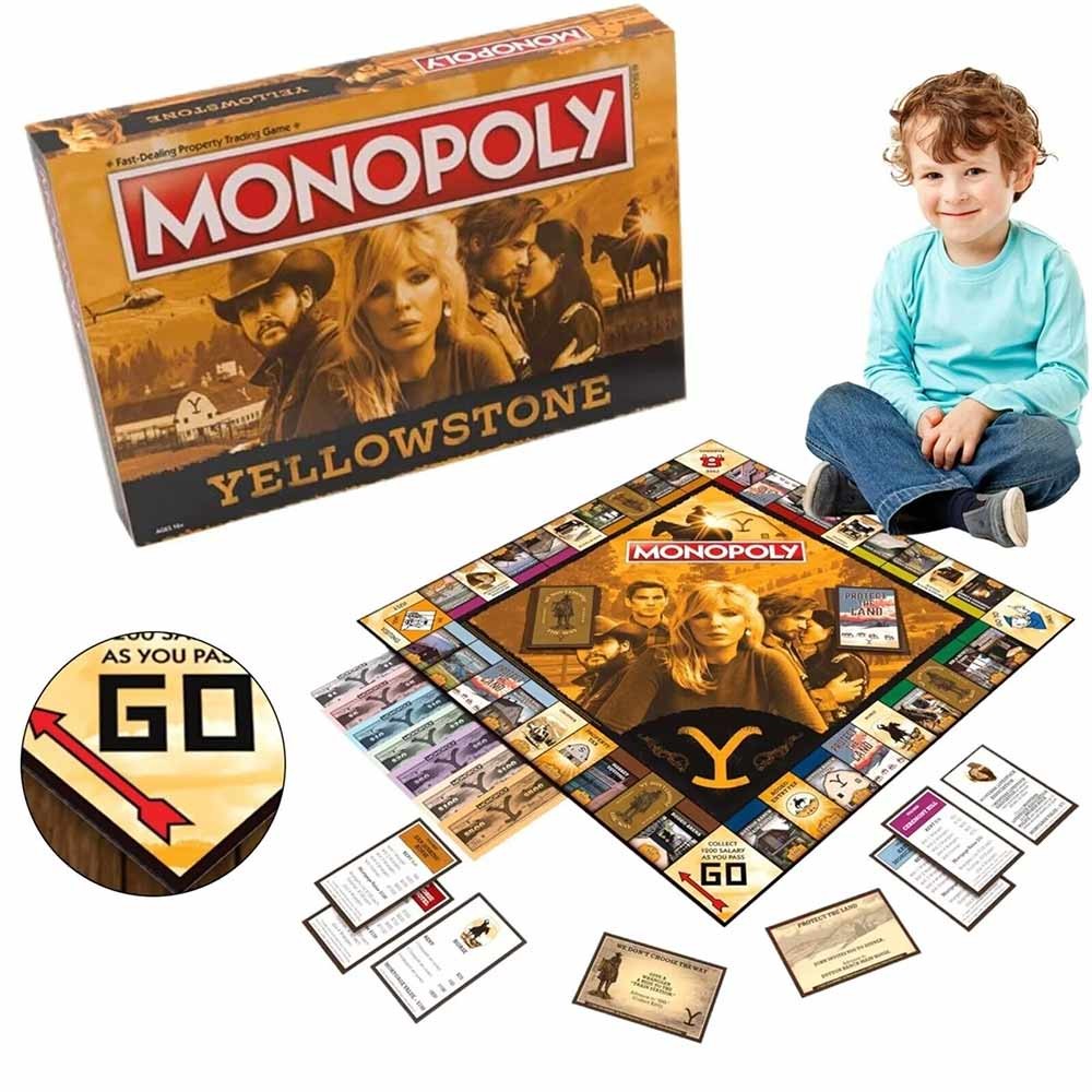 Monopoly Yellowstone TV Show Edition Gaming Edlition Board Game