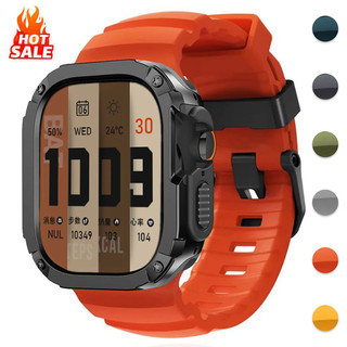 Band + กรณีกีฬาสายรัดซิลิโคน TPU + PC ฝาครอบกันชนสําหรับ Apple Watch Ultra 2 49 มม.42 44 45 46 มม. iWatch Series10/8/7/SE/6/5