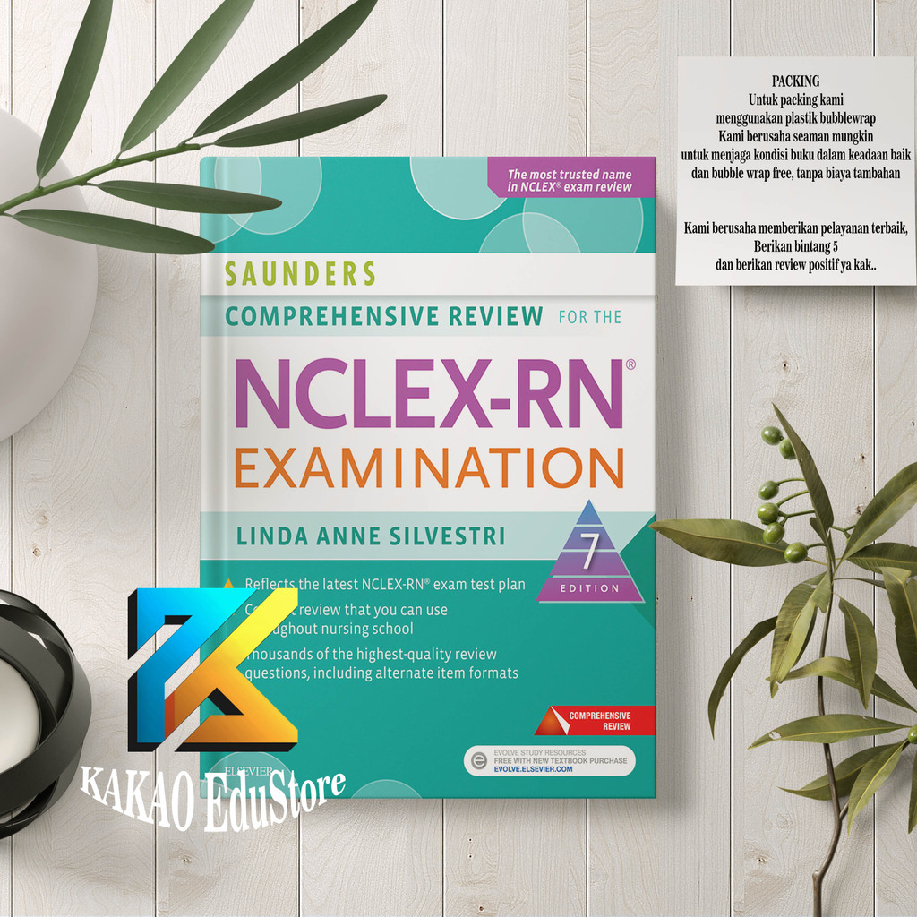 รีวิวที่ครอบคลุมของ Saunders สําหรับการสอบ NCLEX-RN โดย Linda Anne Silvestri