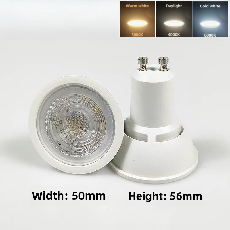 หลอดไฟสปอตไลท์ LED 38 มุม GU10/MR16 ประหยัดพลังงาน ทนทาน แสงวอร์ม 3000K/แสงสีขาว 6000K/ไฟฉุกเฉิน 4000K, 85-265V, 7W,