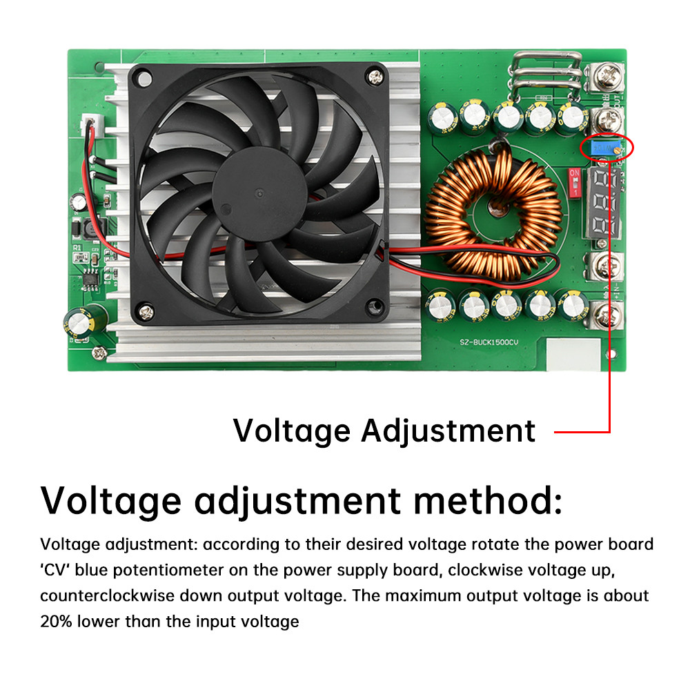 Pcbfun DC-DC 15-90V ถึง 2.5-72V โมดูล Buck รูปที่ 2