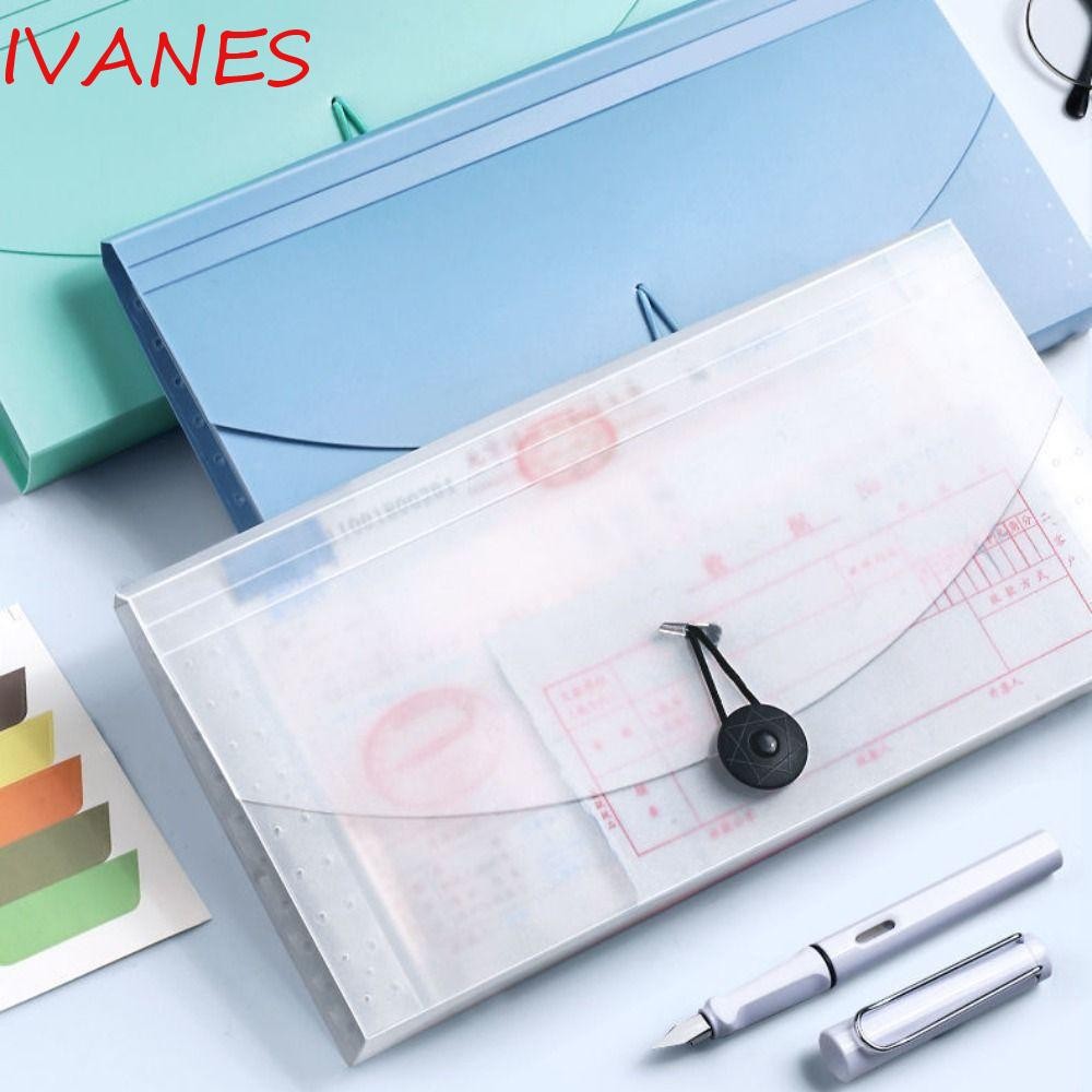 IVANES ขยายแฟ้มกระเป๋าการ์ด 13 กระเป๋าโฟลเดอร์กระดาษ Bill Storage ธุรกิจ Tax Item อุปกรณ์สํานักงาน