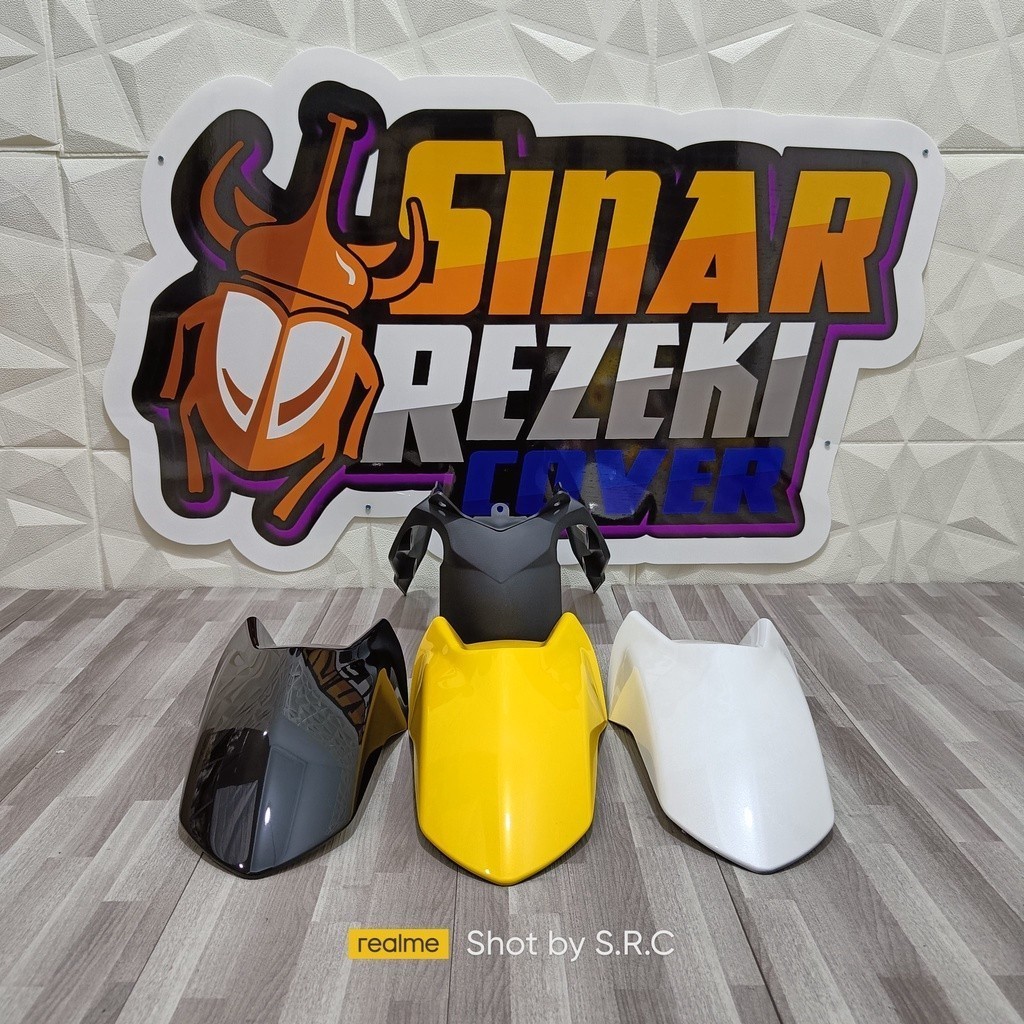 Win - บังโคลนหน้า Aerox 155 AB Old & Connected Black White Yellow Srp