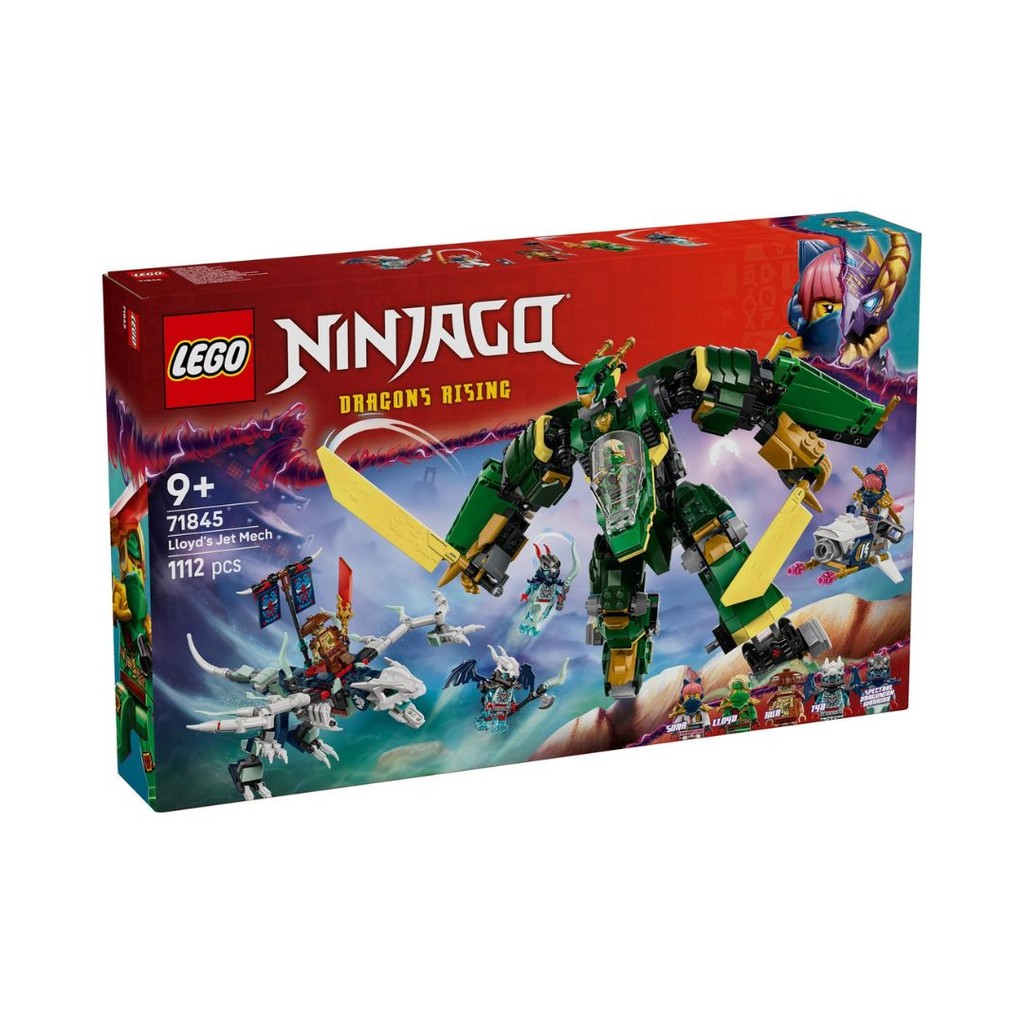 LEGO 71845 NINJAGO Lloyds Jet Mech Building ชุดของเล่น (1112 ชิ้น)