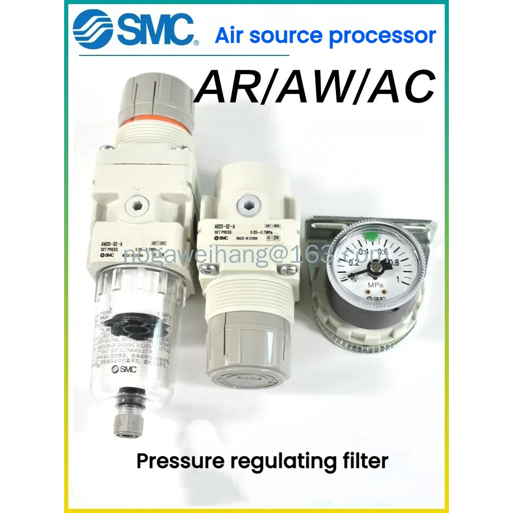 SMC กรองอากาศ AW20-02BG-A วาล์วหมุนเวียนความดัน AR/AW10/20/30/40-M5/02/03-AB