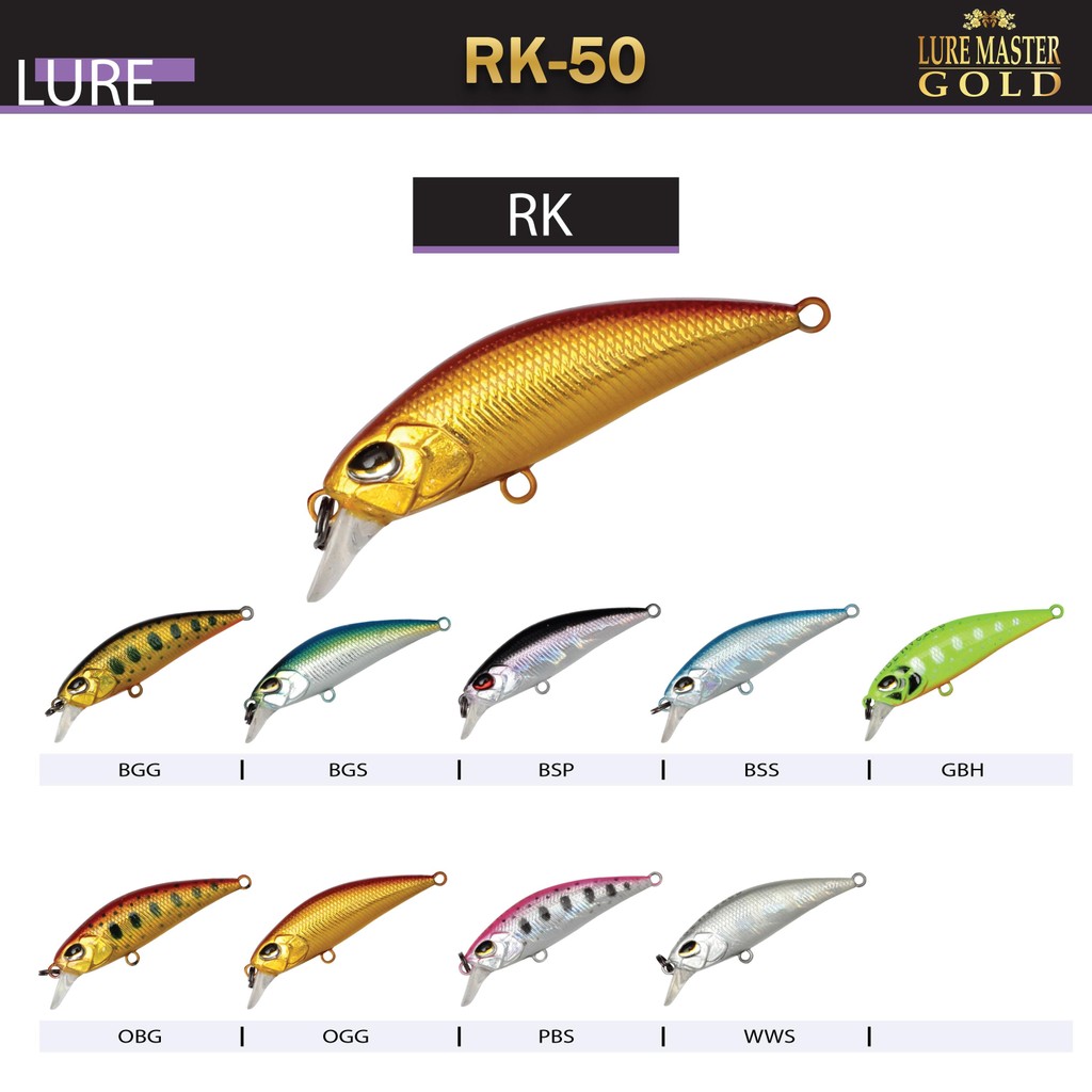 เหยื่อตกปลา LURE MASTER GOLD RK-50 ราคา 95 บาท