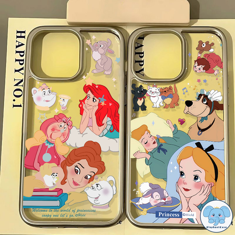 เคสไอโฟน16 สำหรับ IPhone 16 11 15 13 12 14 Pro Max XR X XS Max 16 7 8 15 Plus เคสคู่รักเจ้าหญิงแฟชั่