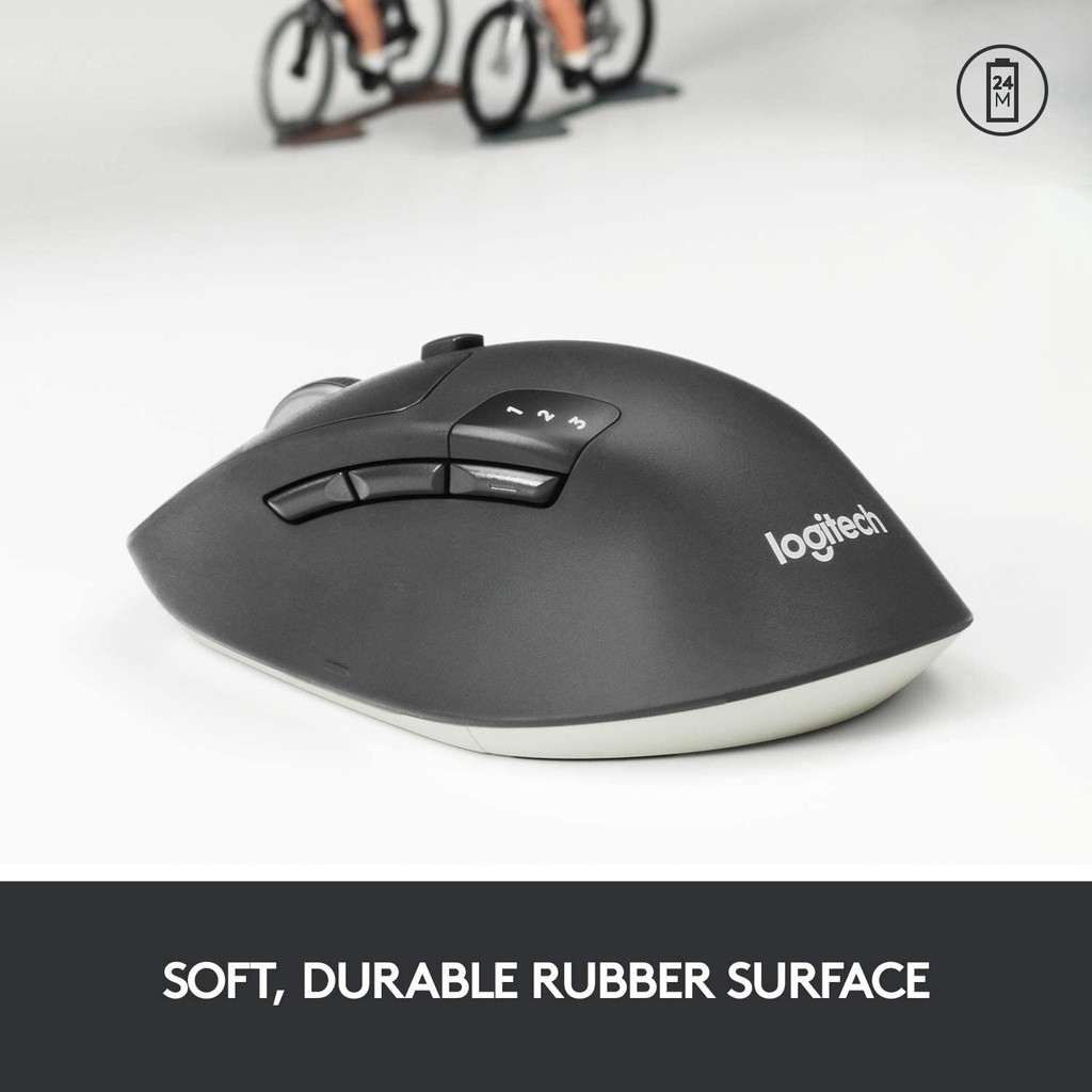 คลิกง่าย ⚡️เมาส์ไร้สาย⚡️ LOGITECH M720 Triathlon Multi-Device Wireless Mouse, Bluetooth 1000 DPI, 8 