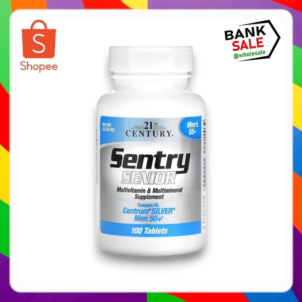 21st Century Sentry Senior, Multivitamin & Multimineral Supplement, Men's 50+ 100 Tablets