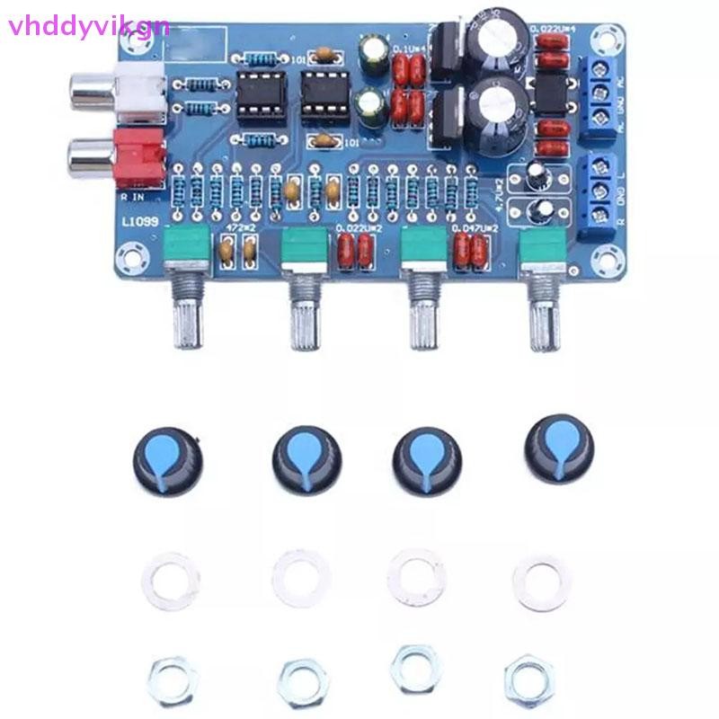 VHDD NE5532 สเตอริโอ Pre-amp Preamplifier โทนบอร์ดเสียง 4 ช่องโมดูลเครื่องขยายเสียง TH