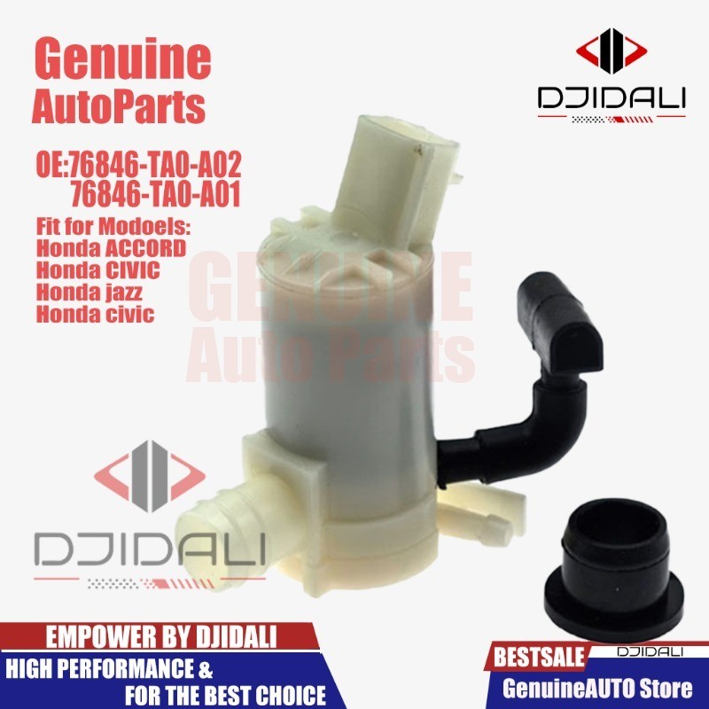 Motube WIPER WASHER PUMP ปั๊มน้ําสําหรับ ACCORD CP2 CR2 /JAZZ GK5 /CITY GM /CIVIC FB1 FC1 FK1/BRIO 76846-TA0-A02 /76846-TA0-TA0-A01