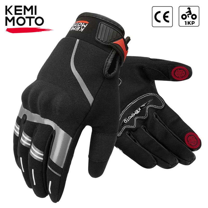 KEMIMOTO CE 1KP Summer Motorcycle Gloves Riding Gloves Hard Knuckle Touchscreen Moto Gloves For Dirt