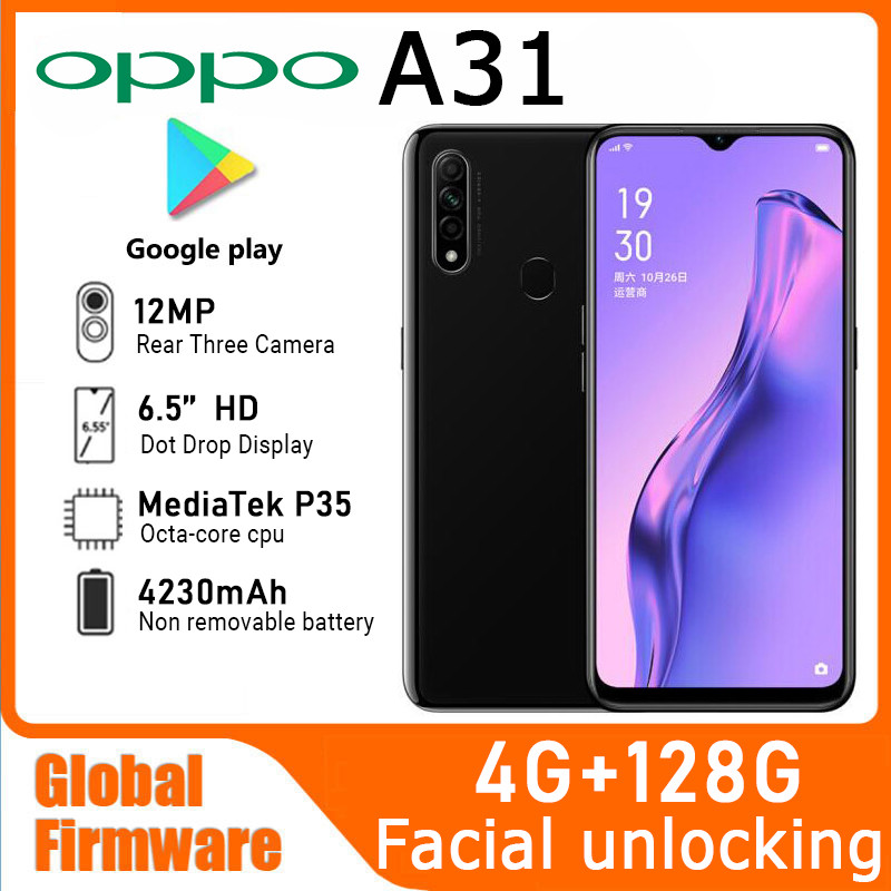 Oppo A31 4G SmartPhone Global firmware RAM 4GB ROM 128GB ใช้ CPU MediaTek P35 ขนาด 6.5 นิ้วแบตเตอรี่